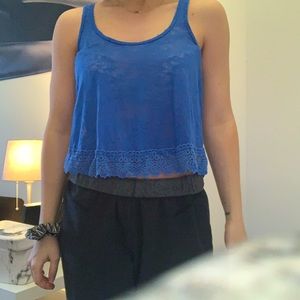 Blue Abercrombie and Fitch tank top